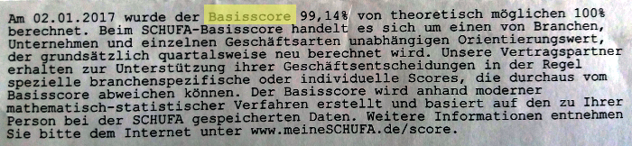 Schufa Basis Score Berechnen